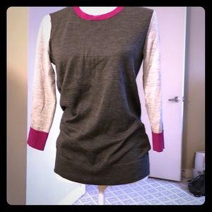 Banana republic grey color block sweater